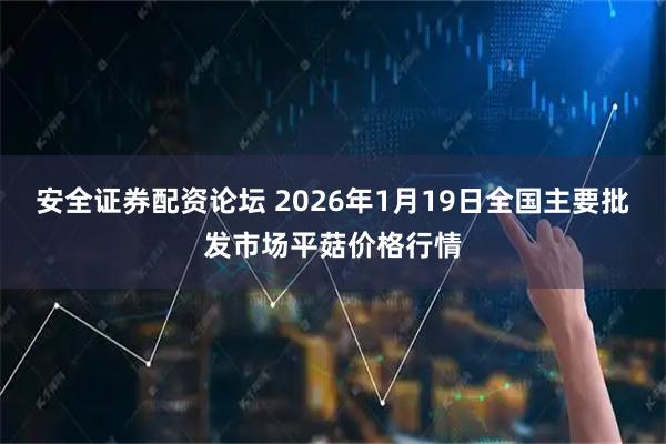 安全证券配资论坛 2026年1月19日全国主要批发市场平菇价格行情